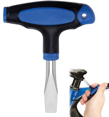T Handle 12mm Flat Head Screwdriver,Carbon Steel Flat Head Screwdriver,Easy to Use Ergonomic Handle FLA t HEA d Slotted Screwdrive r with ABS Plastic T-Bar for Film Sets