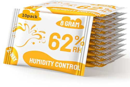 Boadw Controllo dell'umidità a 2 vie, 62%, terpeni e protezione dell'aroma, 8 g, regolatore per erbe, protegge fino a 28 g – 10 pezzi