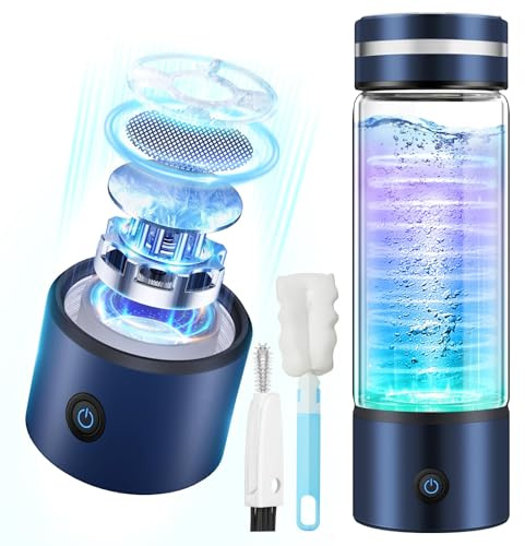 IUHFSIFS 3000PPB Hydrogen Water Bottle Generator【2024 New Upgrade】【CAS Global Certificate】Hydrogen Water Bottle UK with TOP SPE PEM Technique, Improve Water in 3 Min or Home, Travel, Daily Drinking