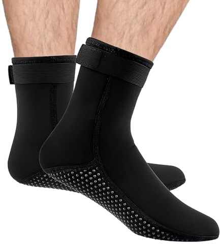 NHTJTHE Chaussettes Imperméables en Néoprène avec Épaisseur Élastique pour Protection des Pieds - Natation, Plongée, Beach-Volley et Plage