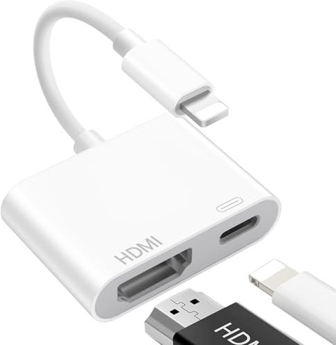 Lightning HDMI Adapter,【Apple MFI zertifiziert】 Lightning auf HDMI, i-Phone H-DMI Adapter, A-dapter L-ightning auf H-DMI
