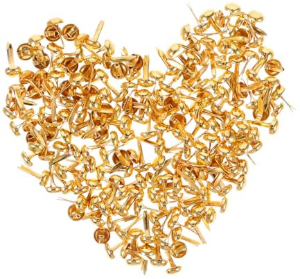 Uonlytech 200stücke Mini Papierklammern Goldene Brads Für Bastelarbeiten Scrapbooking Und Dekoration Vielseitig Einsetzbar Für Kreative Projekte Und Heimdekoration