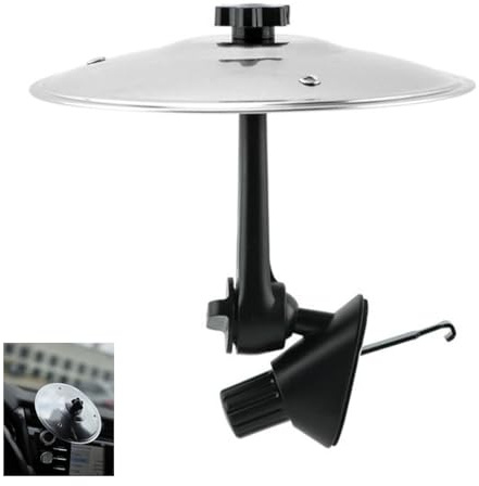 Car Crash - Platillo de ventilación de aire 2025, mini platillo de metal para ventilación de coche, hace que conducir sea divertido para los amantes de la música de batería (plata, 1 unidad)