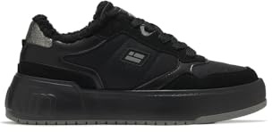 D.Franklin Zapatillas Deportivas de Mujer Court Fleece Full Negro - Zapatillas de Vestir para Mujer - Moda Casual - Talla (37) - Modelo Court