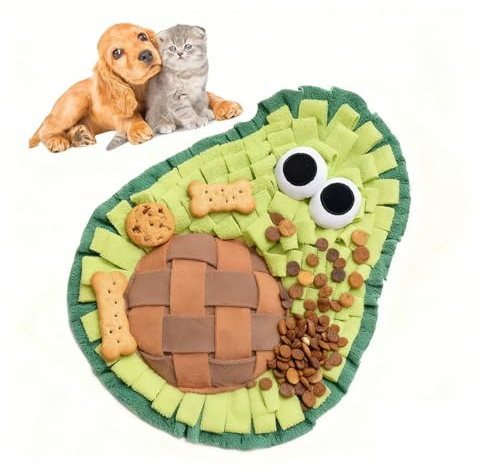 Snuffle Mat for Dogs, Avocado Shaped Dog Snuffle Mat for Puppies Cute Snuffles Toys for Dogs, Food Sniff Mat for Dog Suitable to Cats Puppies Rabbits and Other Pets
