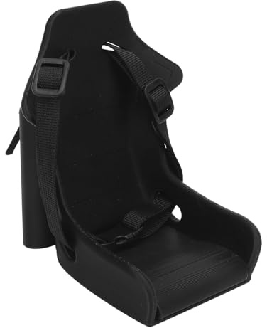 BTOSEP Seggiolino anteriore per bambola, pieghevole, cinghia regolabile per bicicletta per bambini, per esterni, supporto in plastica (nero)