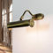 Licht-Erlebnisse Wandleuchte Echt-Messing in Bronze hell glänzend Flur Wohnzimmer L:20 cm E14 max. 6W Jugendstil Bilderleuchte Wandlampe Schlafzimmer