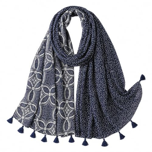 FAIRYGATE Scarf for Women Lightweight Floral Flower Scarves for Spring Summer Autumn Winter Shawl Wrap