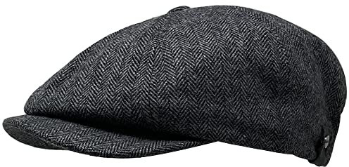 WEROR Schirmmütze Herren – Schiebermütze Flatcap Herrenmütze mit Schirm – Fischgrät - Mütze mit Baumwollfutter - WEROR-322.1 (58, 59, Grau)