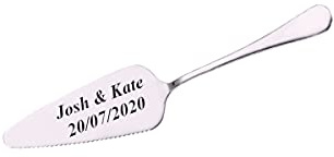 Personalised Wedding Cake Server Slicer With Name of Bride & Groom