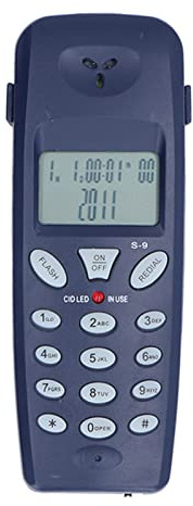 Goshyda Teléfono con Cable, FSK DTMF Pantalla LCD de 16 bits Teléfono con Cable con Función de Pausa de Rellamada, ID de Llamada de Botón Grande Teléfono Fijo para Oficina en Casa Hotel