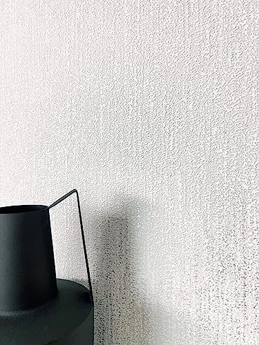 Newroom Tapete Hellgrau Vlies Struktur - Modern Glamour Glanztapete Unifarbe für Wohnzimmer Schlafzimmer