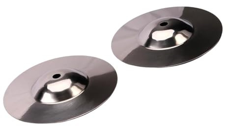 Platillos de Batería Platillos De Choque Para Principiantes, Instrumento De Percusión Duradero, Accesorios De Metal, Plata, 2 Uds.