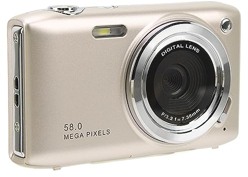 Digitalkamera, FHD 58 MP 4K Digitale Point-and-Shoot-Kamera mit 2,88-Zoll-Bildschirm, 16-fachem Zoom, Zeitgesteuertem Selfie, Stativ-Schraubmontage, Anti-Verwacklung, für Jungen,