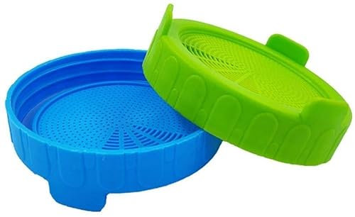 Sprouting Lids jar Sprouting Lids Plastic Sprouting Lids with Stainless Steel Screen for Wide Mouth to Grow Beans Sprouts
