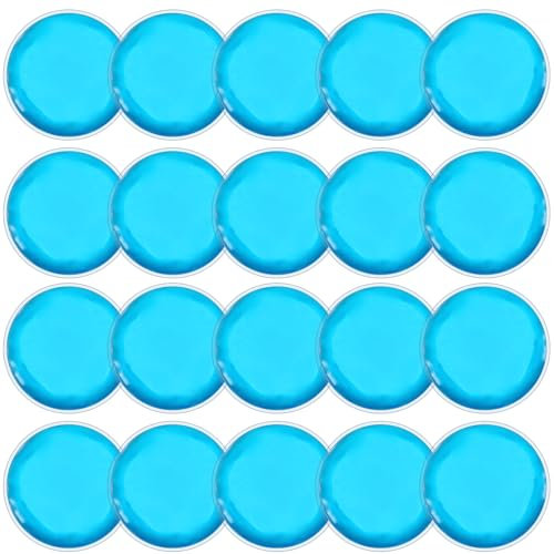 20 Stück Kühlpads Kühlkompresse Gel Kühlpack Kalt Warm Kompresse Wiederverwendbar Kühlakku Kühlkissen für Weisheitszahn Augen Zahnschmerzen Schönheit Schmerzlinderung Fieber 7CM