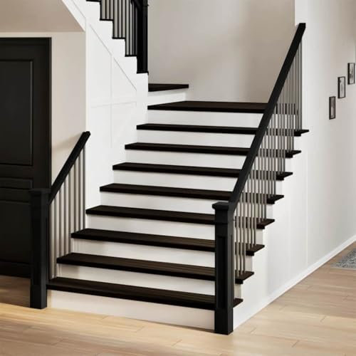 NQJIBUE Articolo-Scala 12 pz Marrone Scuro 120x25x2 cm Rovere Massello, Forniture per la Casa, Gradini Scale