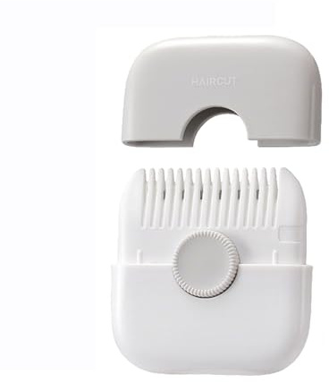 2-in-1 Hair Trimmer Comb & Styling Tool, Replaceable Blade Split Ends Trimmer Pocket Combs, Portable Split End Removal, Cutting Comb Detachable Knob Adjustable Stainless Steel Blade (Gray, 1 PCS)