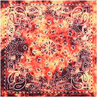 Basic Sense Tie Dye Cotton Bandana Head Scarf for Men & Women Biker | Tie dye paisley print in 100% cotton, 53 x 53 cm. Wear as a headband, neckerchief, wristband or face cover