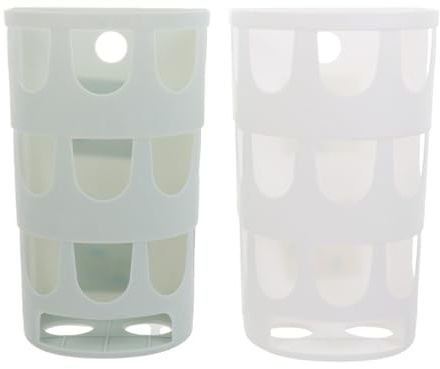 Beaupretty 2 pièces Mangeoire Plastique pour Lapin et Cobaye Rack Anti-gaspillage avec Capacité Importante Support Nourriture pour Petits Animaux Lot de Bleu et Blanc Accessoire Cage