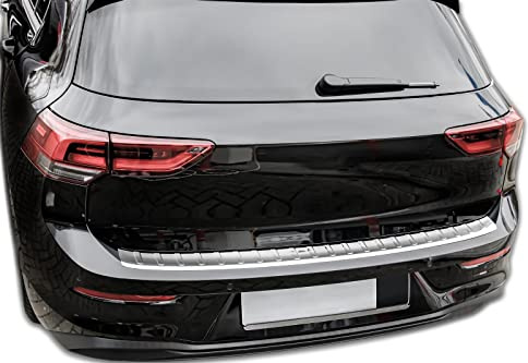 Recambo | Protector de Parachoques trasero | Compatible con VW Golf 8 | a Partir de 2020 | Acero Inoxidable Cromado | Protección borde de carga