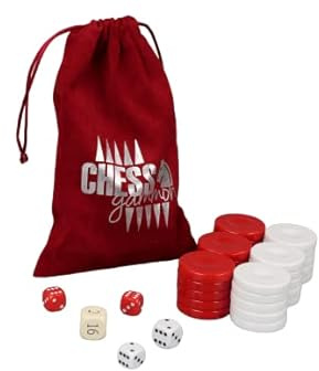 Backgammon Pièces Acrylique Rouge 26 mm