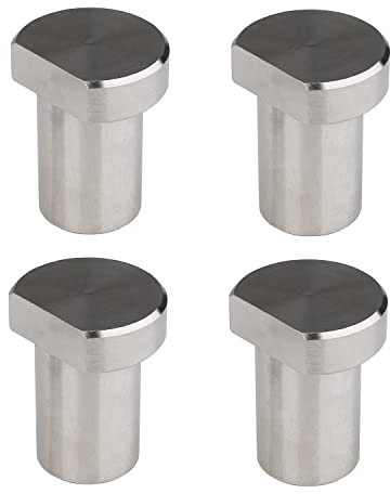 4 Stück Bench Dog Bankhaken 20mm, Aluminiumlegierung Bench Dogs Bankstopps Bank-Hundeklemme für T-Track, Holzbearbeitungstisch Werkbank Werkzeug Hobelbank Zubehör für 20 mm Hundeloch Silber