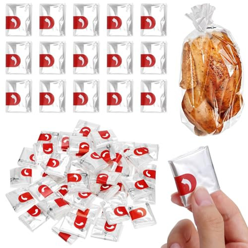 iplusmile 50 Stück Bratschlauch Für Backofen Ofenbeutel Bäckereibeutel Mehrzweck-Truthahnofenbeutel Zum Kochen Küche (Weiß) Bratenschlauch Für Backofen(38 x 25 cm)