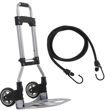 Cocoarm säckkärra vikbar av aluminium, transportkärra för industri och hushåll, ultralätt, 70 kg lastkapacitet, 2 hjul