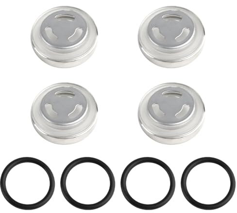 4Pcs 18mm Mirilla de Freno, Mirilla liquido de Frenos Moto, Junta de Goma y Mirilla Bomba de Freno para Frenos Cilindro Maestro Depósito Motocicleta Dirt Bike