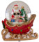 Christmas Paradise Schneekugel mit mechanischer Spieluhr 16cm Schlitten mit Weihnachtsmann rot