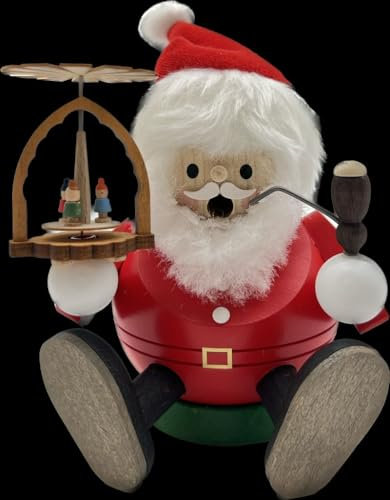Rudolphs Skattkista, kulrökare med pyramid, sitthöjd 15 cm, ny, rökelsefigur, träpyramid, julpyramid