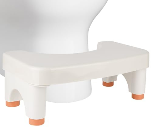 bssmmai Tabouret de Toilette, Réglable, pour Adultes et Enfants, Portable, Antidérapant, 4 Hauteurs de 15 à 21 cm