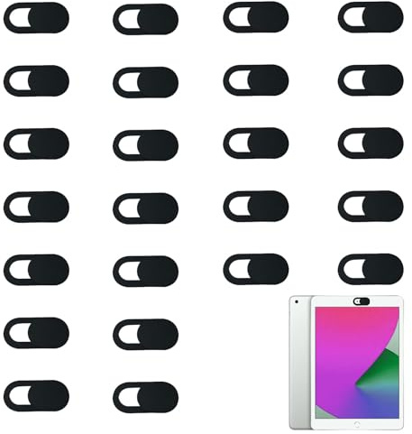 24 PCS Cache Camera Ordinateur,cache webcam,cache webcam pc portable,cache camera telephone,Cache Camera Ultra-Mince pour Tablettes,Ultra-Mince pour Tablettes, Ordinateur Portable, PC (Le Noir)