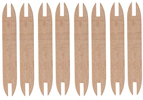 Navette de tissage en bois brut de hêtre pour pull, écharpe, tapisserie, accessoires de tissage (lot de 8)