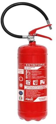 Estintore a Polvere 6 Kg ANNO 2026 Certificato 34A-233BC M6, con Staffa di Montaggio, Cartello di Segnalazione e Tagliando di Controllo, per Incendi Tipo A B C