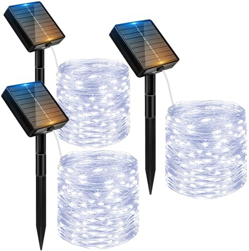Peasur Luces solares de exterior, 12 m, 120 LED, luces solares de jardín