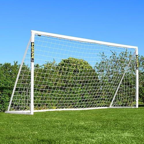 FORZA 3,7 m x 1,8 m But de Football en PVC | Cage pour Enfants avec Poteaux Résistants aux Intempéries | Sac de Transport, Mur de Tir et Ballon en Option (1. But Seul)