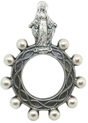 GTBITALY - Decenario - Rosario de Dedo - Oración Virgen Milagrosa - Material plata - Modelo n. 90.124.30 002