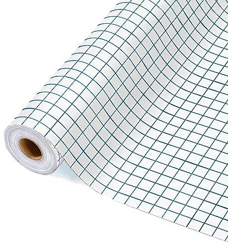 ImnBest Transferfolie Plotter für Vinyl - 30.5 cm x 500 cm mit klarem Ausrichtungsgitter Übertragungsfolie Plotter für Abziehbilder, Schilder, Fenster, (Blau 30.5 * 500cm)