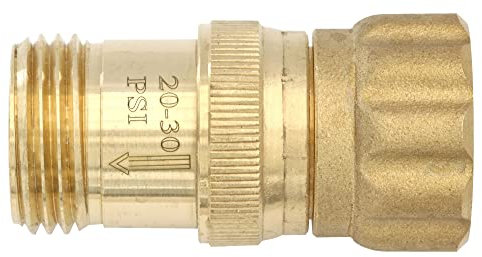 25 psi Pressure Reducer Regulator for Drip Irrigation System, 3/4 inch Hose Thread, 150 psi Max Inlet Pressure, Lead-Free Brass