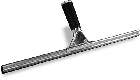 Fensterwischer Metall 45cm I Fensterputzer aus Aluminium mit austauschbarer Gummilippe I geeignet als Duschabzieher, Fensterabzieher, Bodenabzieher, Wasserabzieher I streifenfrei, schnell & sauber