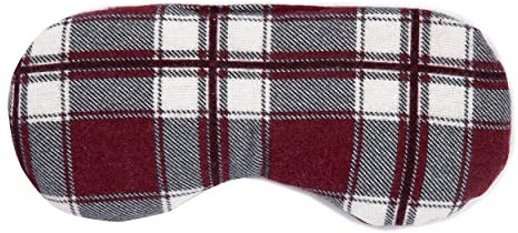 Augenkissen Leinsamen + Augentrost, zur Entspannung, zum Kühlen oder für Yoga - Farbe: Flanell karo-rot