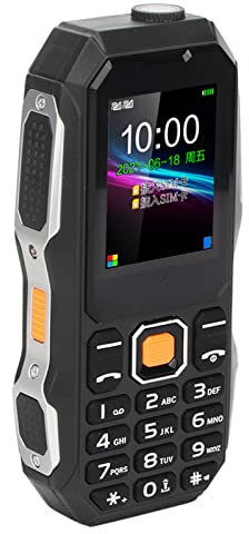 CCYLEZ Telefono Cellulare per Anziani, Fotocamera da 0,3 MP, Telefono Cellulare per Anziani, Quadrante con Segnale Forte da 1,8 Pollici per Ascoltare le Notizie (BLACK)