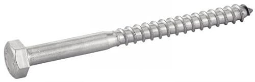 ACTON Vis à bois tête hexagonale - Tirefond - Inox A4 10x120 mm - Boîte de 50 - Vis, pointes, boulons