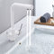 TIXBYGO Grifo de cocina de acero inoxidable de 3 vías, giratorio 360°, grifo mezclador de agua fría y caliente, grifo mezclador para lavabo, grifo de cocina, color blanco