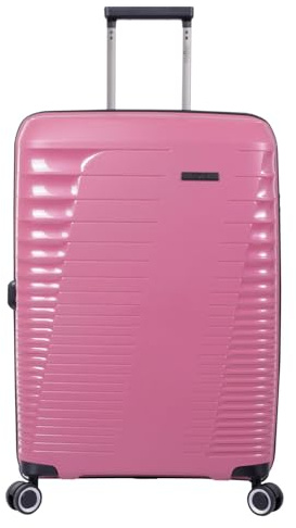 TOTTO - Maleta rígida - Traveler - Maleta Mediana - Deco Rose - Color Rosa - Sistema expandible - Sistema TSA - Forro Poliéster