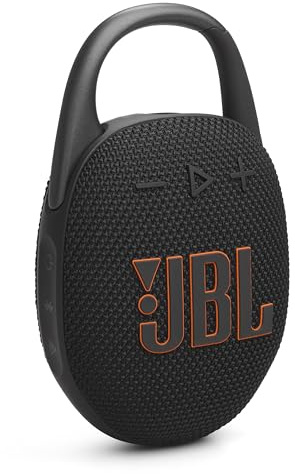 JBL Clip 5 Haut-Parleur Bluetooth Ultra Portable, étanche et résistant à la poussière, Mousqueton intégré, jusqu'à 12 Heures de Jeu, fabriqué en Partie avec des matériaux recyclés (Noir)