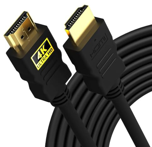 4K High-Speed HDMI Cable 3M (18Gbps) - Ultra HD 2.0 Braided Lead for PS5, PS4, Xbox, Smart TV, Laptop, Projector, HDTV and All Compatible Devices (1.5m)