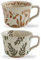 Swuut 350ml Vintage Ceramic Coffee Mug Set of 2 - Handmade Rustic Pottery Countryside Coffee Mugs with Handle for Latte,Milk,Hot Cocoa,Tea Cups, Dishwasher & Microwave Safe (Plants)